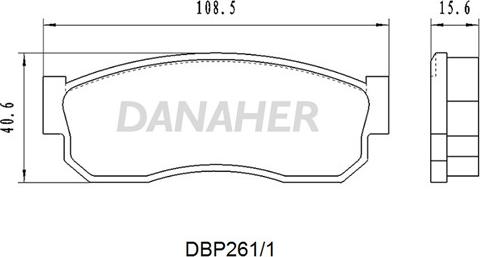 Danaher DBP261/1 - Kit de plaquettes de frein, frein à disque cwaw.fr