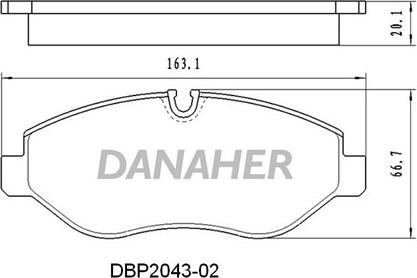 Danaher DBP2043-02 - Kit de plaquettes de frein, frein à disque cwaw.fr