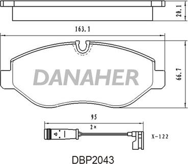 Danaher DBP2043 - Kit de plaquettes de frein, frein à disque cwaw.fr