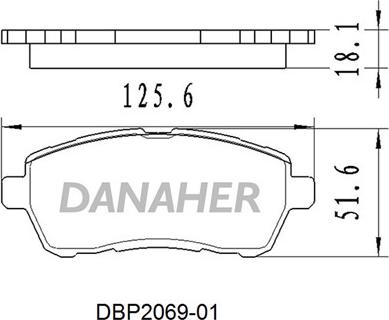 Danaher DBP2069-01 - Kit de plaquettes de frein, frein à disque cwaw.fr