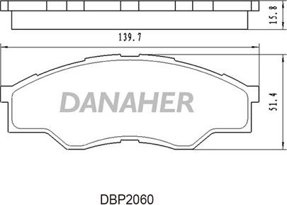 Danaher DBP2060 - Kit de plaquettes de frein, frein à disque cwaw.fr