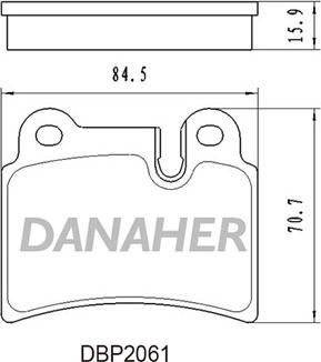 Danaher DBP2061 - Kit de plaquettes de frein, frein à disque cwaw.fr