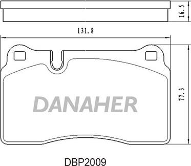 Danaher DBP2009 - Kit de plaquettes de frein, frein à disque cwaw.fr