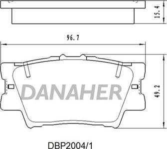 Danaher DBP2004/1 - Kit de plaquettes de frein, frein à disque cwaw.fr