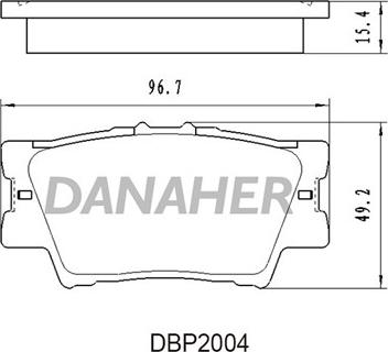 Danaher DBP2004 - Kit de plaquettes de frein, frein à disque cwaw.fr