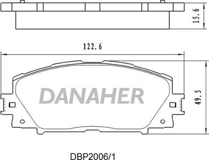 Danaher DBP2006/1 - Kit de plaquettes de frein, frein à disque cwaw.fr