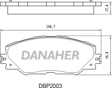 Danaher DBP2003 - Kit de plaquettes de frein, frein à disque cwaw.fr