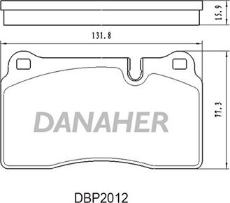 Danaher DBP2012 - Kit de plaquettes de frein, frein à disque cwaw.fr