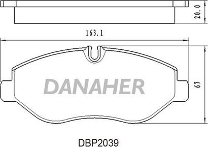 Danaher DBP2039 - Kit de plaquettes de frein, frein à disque cwaw.fr