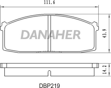 Danaher DBP219 - Kit de plaquettes de frein, frein à disque cwaw.fr