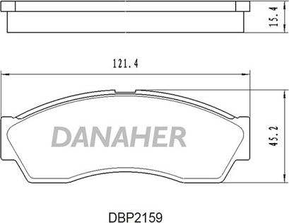 Danaher DBP2159 - Kit de plaquettes de frein, frein à disque cwaw.fr