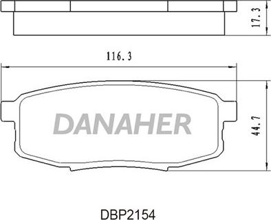 Danaher DBP2154 - Kit de plaquettes de frein, frein à disque cwaw.fr