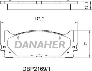 Danaher DBP2169/1 - Kit de plaquettes de frein, frein à disque cwaw.fr