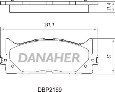 Danaher DBP2169 - Kit de plaquettes de frein, frein à disque cwaw.fr