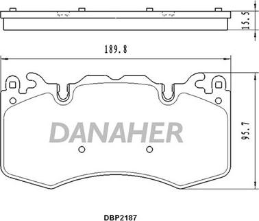 Danaher DBP2187 - Kit de plaquettes de frein, frein à disque cwaw.fr