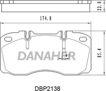 Danaher DBP2138 - Kit de plaquettes de frein, frein à disque cwaw.fr