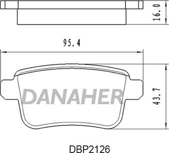 Danaher DBP2126 - Kit de plaquettes de frein, frein à disque cwaw.fr