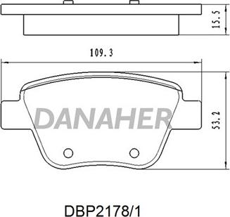 Danaher DBP2178/1 - Kit de plaquettes de frein, frein à disque cwaw.fr