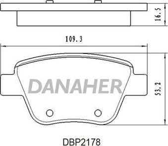 Danaher DBP2178 - Kit de plaquettes de frein, frein à disque cwaw.fr