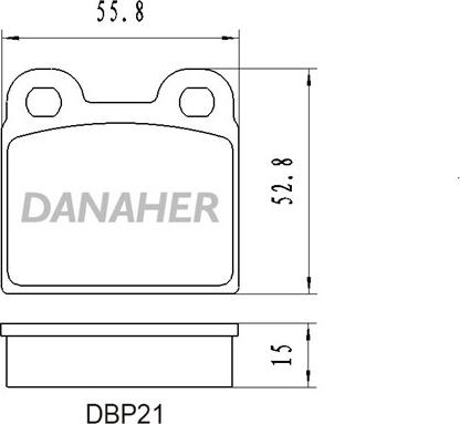 Danaher DBP21 - Kit de plaquettes de frein, frein à disque cwaw.fr