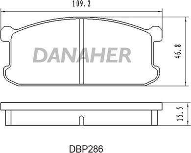 Danaher DBP286 - Kit de plaquettes de frein, frein à disque cwaw.fr