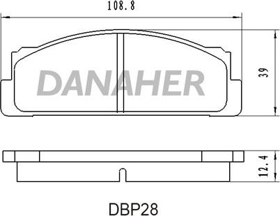 Danaher DBP28 - Kit de plaquettes de frein, frein à disque cwaw.fr