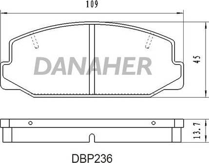 Danaher DBP236 - Kit de plaquettes de frein, frein à disque cwaw.fr