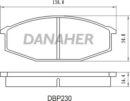 Danaher DBP230 - Kit de plaquettes de frein, frein à disque cwaw.fr