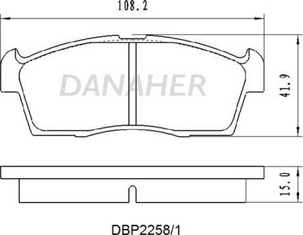 Danaher DBP2258/1 - Kit de plaquettes de frein, frein à disque cwaw.fr