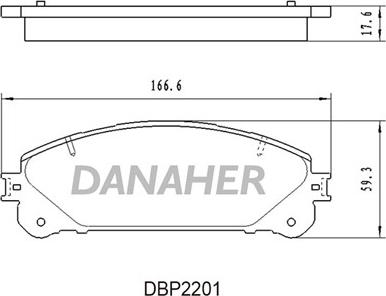 Danaher DBP220/1 - Kit de plaquettes de frein, frein à disque cwaw.fr