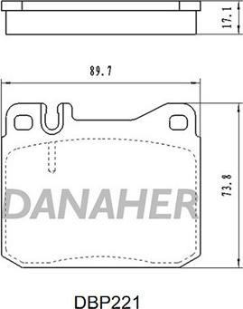 Danaher DBP221 - Kit de plaquettes de frein, frein à disque cwaw.fr