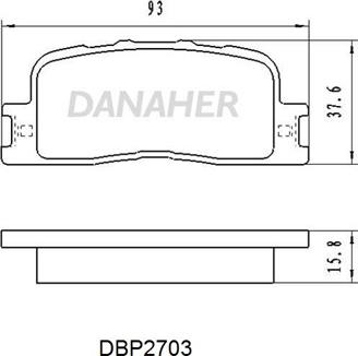 Danaher DBP2703 - Kit de plaquettes de frein, frein à disque cwaw.fr