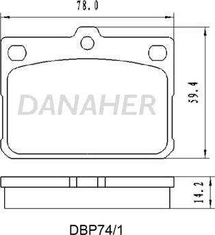 Danaher DBP74/1 - Kit de plaquettes de frein, frein à disque cwaw.fr