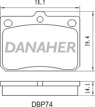 Danaher DBP74 - Kit de plaquettes de frein, frein à disque cwaw.fr