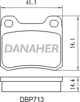 Danaher DBP713 - Kit de plaquettes de frein, frein à disque cwaw.fr