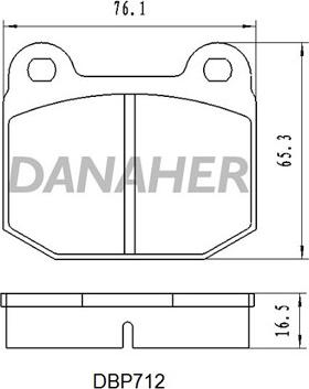 Danaher DBP712 - Kit de plaquettes de frein, frein à disque cwaw.fr