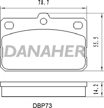 Danaher DBP73 - Kit de plaquettes de frein, frein à disque cwaw.fr