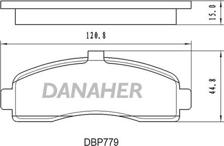 Danaher DBP779 - Kit de plaquettes de frein, frein à disque cwaw.fr