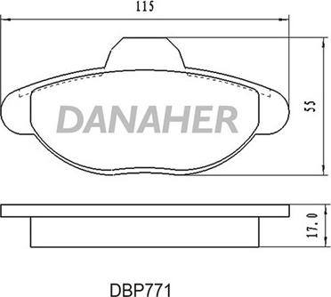 Danaher DBP771 - Kit de plaquettes de frein, frein à disque cwaw.fr