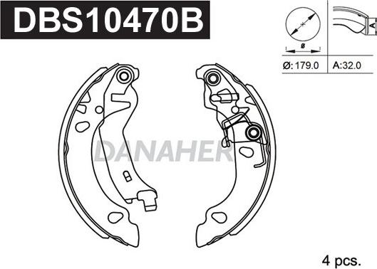 Danaher DBS10470B - Jeu de mâchoires de frein cwaw.fr