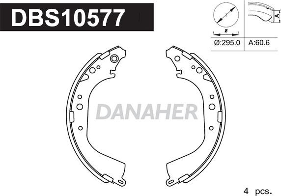 Danaher DBS10577 - Jeu de mâchoires de frein cwaw.fr