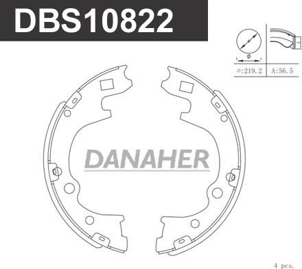 Danaher DBS10822 - Jeu de mâchoires de frein cwaw.fr