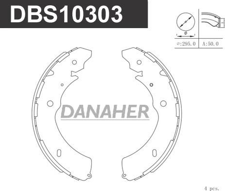 Danaher DBS10303 - Jeu de mâchoires de frein cwaw.fr