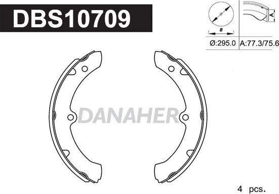 Danaher DBS10709 - Jeu de mâchoires de frein cwaw.fr