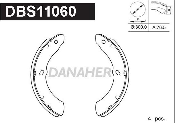 Danaher DBS11060 - Jeu de mâchoires de frein cwaw.fr