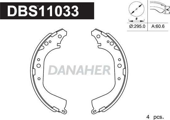 Danaher DBS11033 - Jeu de mâchoires de frein cwaw.fr