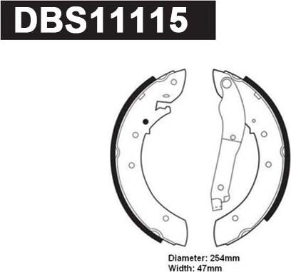 Danaher DBS11115 - Jeu de mâchoires de frein cwaw.fr