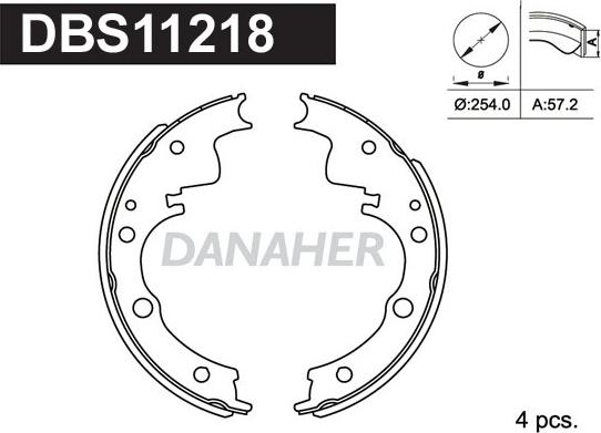 Danaher DBS11218 - Jeu de mâchoires de frein cwaw.fr