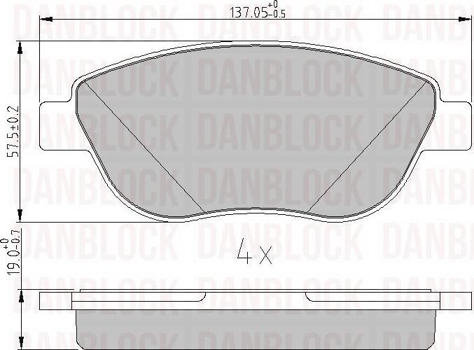 DAN-BLOCK DB 510961 - Kit de plaquettes de frein, frein à disque cwaw.fr