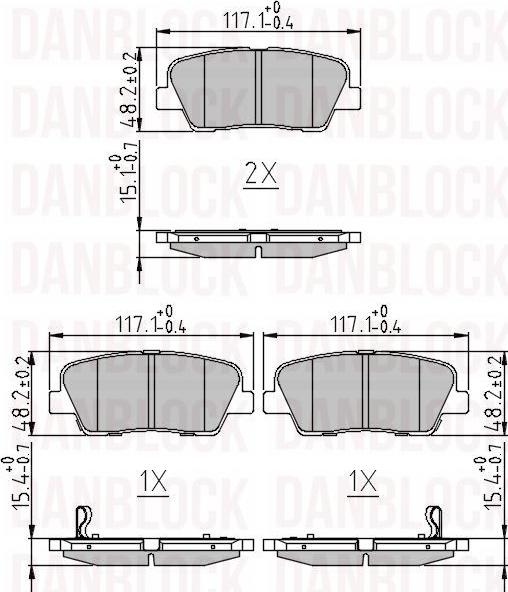 DAN-BLOCK DB 510918 - Kit de plaquettes de frein, frein à disque cwaw.fr